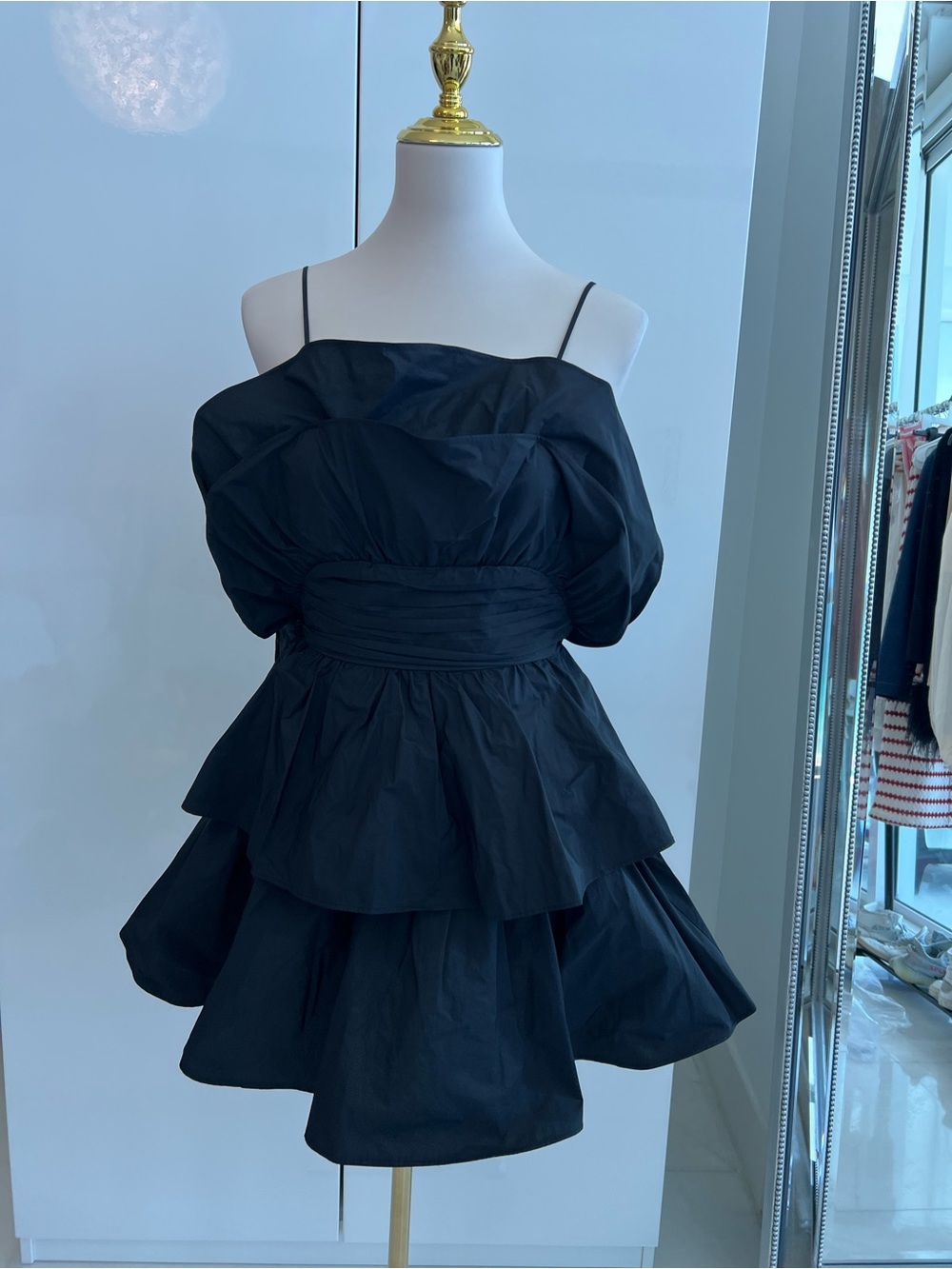 Zara Black Tiered Mini Dress